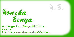 monika benya business card